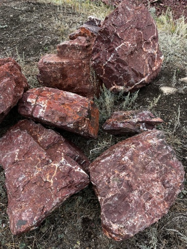 Камни для ландшафтного дизайна красно-фиолетовые 10-60 килограмм купить в Армавире