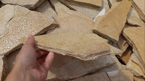 Плитняк златолит жёлтый для цоколя купить в Армавире