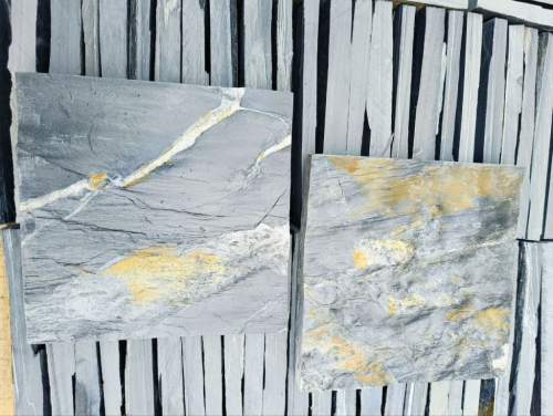 чёрная каменная плитка