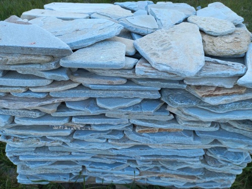 Плитняк златолит зелёный галтованный для цоколя купить в Армавире